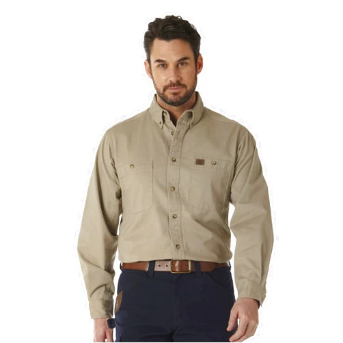 Wrangler Riggs Workwear Men's Logger Twill Long Sleeve Work Shirt