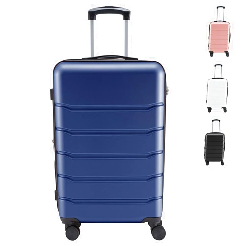 Sweetcrispy Carry on Luggage,Hard Shell Expandable Double Spinner Rolling Wheels Suitcase,TSA Lock, Canal Blue, 24 Inch