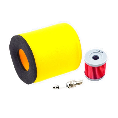 OuYi Air Filter 13780-03G00 Oil Filter 16510-29F00 with Spark Plug Replacement for Suzuki LTZ400 Quadsport Z400 2x4 2003-2014 Kawasaki KFX400 2003-2006 Arctic Cat ATV DVX400 2004-2008