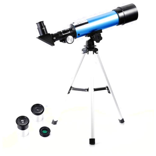 Qniuco Telescope for Beginners Telescope for Kids, Portable 90X Astronomical Telescope with Tripod, 2 Eyepieces, 1.5X Barlow Len
