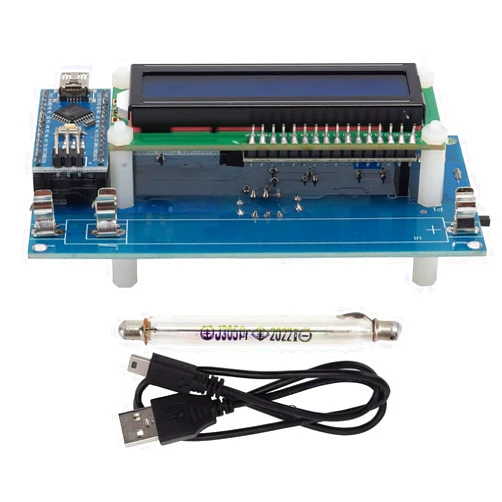 CHICIRIS Nuclear Radiation Detector Kit, DIY Digital Geiger Counter Tube Module Unassembled X β γ Ray Radiation Dosimeter, 4.3 X 2.6 X 1.9in
