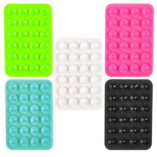 JAONK Silicone Phone Suction Cup, Free DIY Fix Phone, Suitable for iPhone and Android, Hands-Free Call or Selfie Assistant, Five Color Combinations