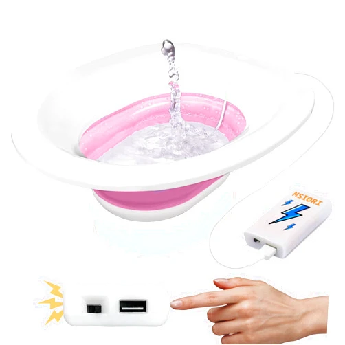 Msiori Electric Sitz Bath for Hemorrhoids, Sitz Bath for Postpartum Care - Suitable for Pregnant Women and Perineal Care, Sits Bath Kit for Women - Collapsible Storage, Wide Seat