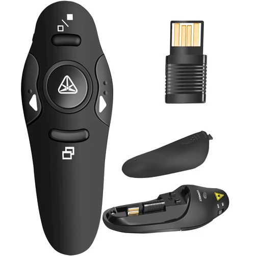 DinoFire Presentation Remote Clicker, Wireless Presenter for PowerPoint Presentation Remote, RF 2.4GHz USB for Mac, Keynote, Computer, Laptop