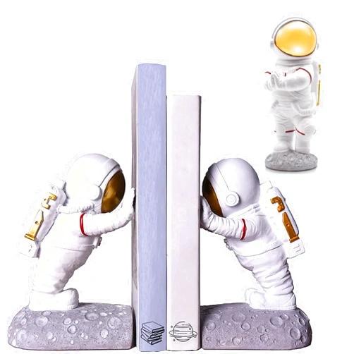 Joyvano Astronaut Bookends Gold + Praying Astronaut Figurine