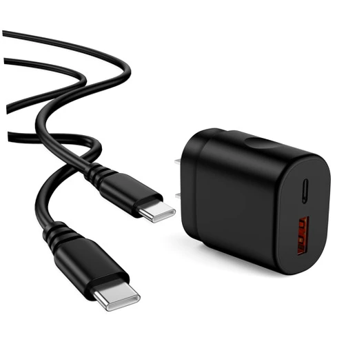 HopePow 25W Phone Charger Super Fast Charging Block for Moto G Stylus/Play/Power 5G 2025 2024,Razr,Edge 50 Ultra,Dual Port Wall Charger Box with 6ft USB C to C Cable for Samsung Galaxy A15/A17/A16 5g/S25 Edge
