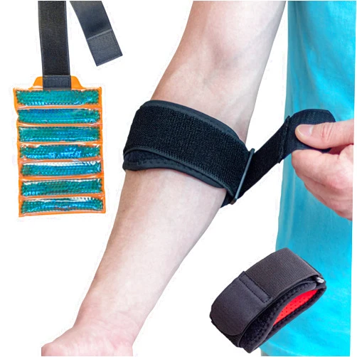 BodyMoves Tennis Elbow Arm Brace plus hot and cold ice pack Ulnar Nerve Entrapment Support Gear for Sports Daily Use Reduce Joint Pain Treat Tendonitis Bursitis Basketball gym elbow, weightlifting