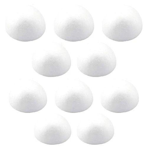 BATINO 10PCS 2“ White Foam Balls Half Round Hemispherical Christmas Craft Ball Wedding Decoration DIY Art Decoration
