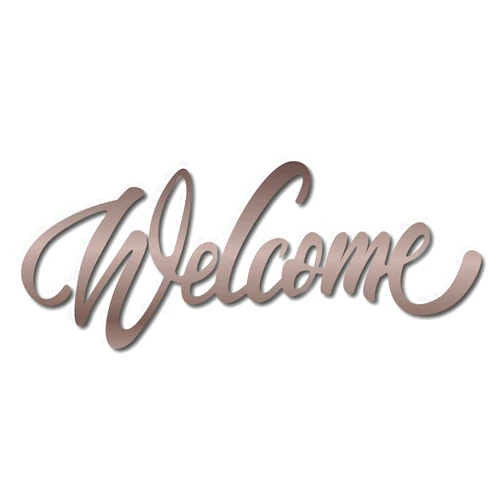 CREATCABIN Laser Cut Wood Sign Wall Decor Art Welcome Letter Decorative Wall Sculpture Word Cutout Unfinished Rustic Decorative DIY for Housewarming Door Wall Room Decoration 11.8 x 4.7 Inch,Camel