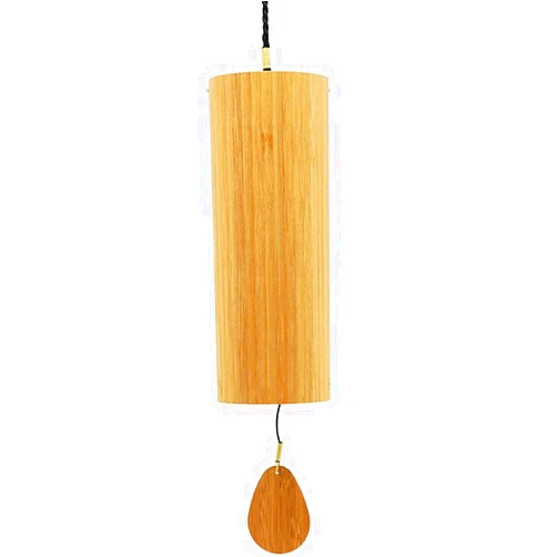JOYGOOD Wind Chimes Creative Handmade Bamboo Wind Chimes, 4 Classic Scale Instruments, Chinese Style Wind Bell Garden Decoration (Color : Terra, Size : 37.5cm)