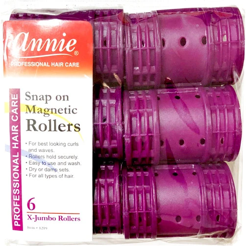 Annie- Professional Snap on Magnetic Rollers - Size (X Jumbo) - (1) Pack - Dry or Damp Sets - #59247 in Beauty