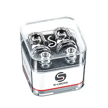 Schaller S Locks Guitar Strap Locks and Buttons (Pair) Chrome