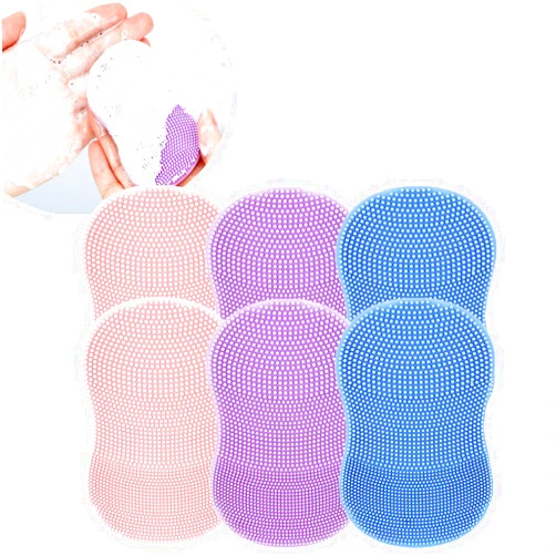 KAMATION Super Soft Silicone Face Scrubber,Face Cleanser and Massager Brush,Silicone Face Scrubber Exfoliating Brush,Finger Face Scrubber,Manual Face Scrubber for Exfoliating,Deep Cleaning Skin Care (Mix*6pcs)