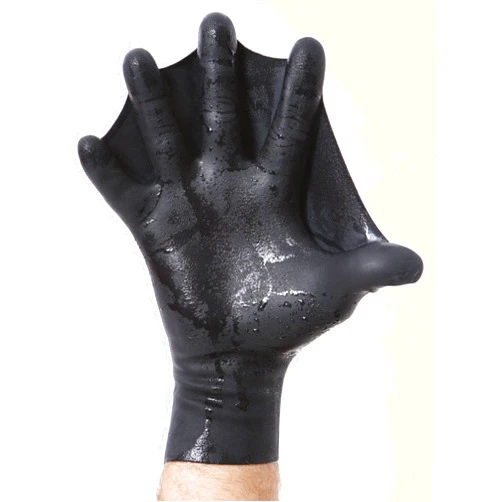 DarkFin Webbed Power Swimming Gloves (1 Pair) for Men, Women, Scuba Diving, Snorkeling, Spearfishing, Surfing in Cold Water, Ultra Thin Hand Fins, Pool Swim Paddles for Water Aerobics, Black