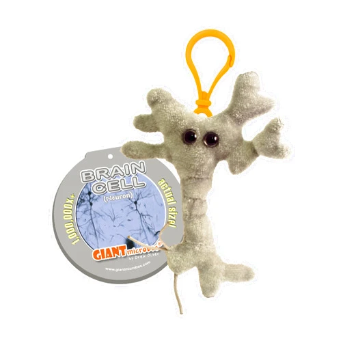 GIANT MICROBES GIANTmicrobes Brain Cell Plush Keychain, Neuron Plush, Neuroscience Gifts, Neurology Gifts, Science Plush, Psychology Gifts, Psychology Decor, Brain Themed Gifts, Mental Health Awareness, Bag Charms