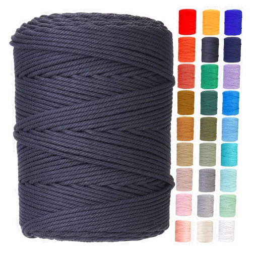 Yinghai Macrame Cord 4mm x 328yards Natural Cotton Cord Colored Macrame Rope Macrame Supplies Macrame Cotton Rope Soft Craft Rope Macrame Yarn for Plant Hanger Wall Hanger Dreamcatcher Great for Beginner