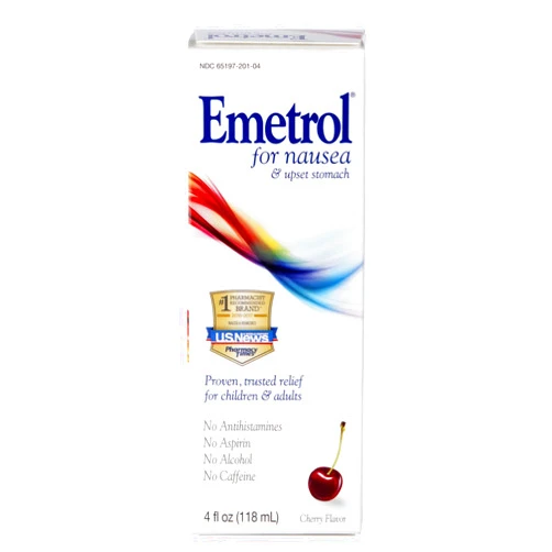 Emetrol for Nausea & Upset Stomach, Cherry Flavor Liquid, 4oz. Per Bottle (3 Pack)