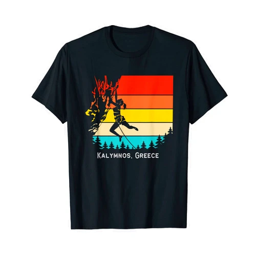 Kalymnos, Greece Rock Climb Vintage Kalymnos, Greece Rock Climbing Bouldering Mountain T-Shirt
