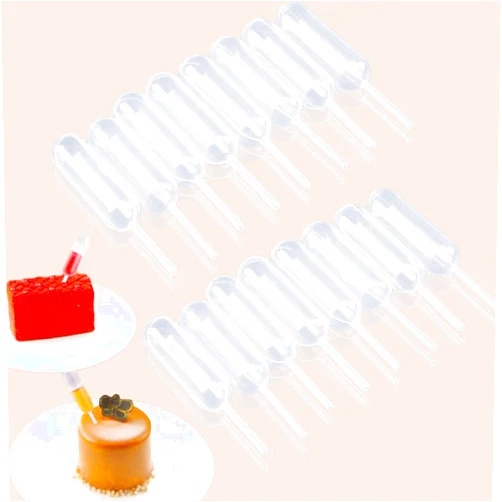 moveland Cupcakes Pipettes, 120PCS 4 ml Plastic Pipettes Squeeze Dropper Liquid Injector for Strawberries, Cupcake, Chocolate