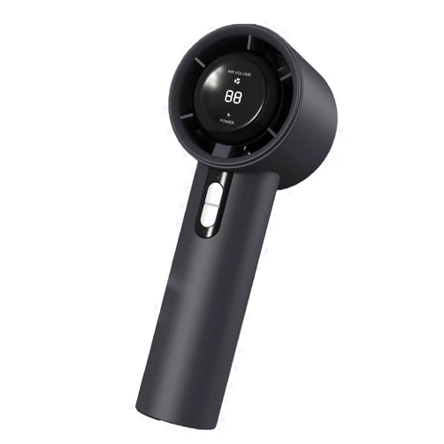 KAMISAFE Portable Handheld Turbo Fan - 100 Speeds Adjustable USB Rechargeable Fan w Digital Display, 3000mAh Battery Operated Small Pocket Fan Mini Cooling Fan for Travel Camping Outdoor (Black)