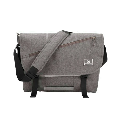 OIWAS Messenger Bag for Women - Canvas 14 Inch Laptop Satchel Computer Briefcase Mens Crossbody Bag School Backpack 14 Inch Gray