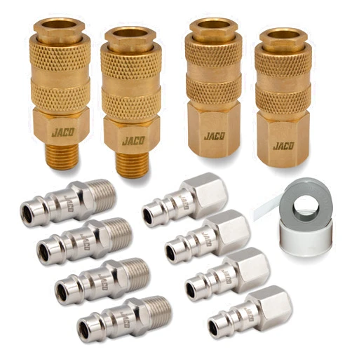 JACO Superior Products JACO Hi-Flo Quick Connect Air Hose Fittings - 1/4