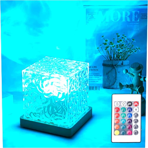Growalleter Ocean Wave Projector Light,16 Colors Midnight Aura Lamp with Touch Control Aurora Glow Lamp,3D Tesseract Lamp for Light Projector for Home Office Bar Restaurant Underwater Projector Light