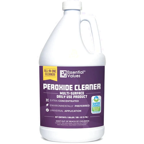 Essential Values Peroxide Cleaner 5%, Safer Choice Certified | Made in USA, Multi-Surface - Extra Concentrated - Ideal for Residential | Commercial | Retail | Hospital Facilities | Restaurants & More
