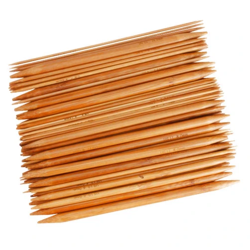 SWEEGICC 11 Sizes(55picks) 5.2inch(13CM) Double Pointed Carbonized Bamboo Weave Sweater Scarf Needle Knitting Needles US 0-8(2mm-5mm)