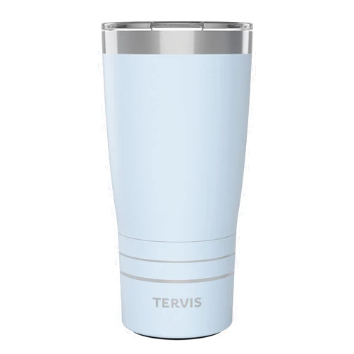 Tervis Traveler Powder Coated Stainless Steel Triple Walled Insulated Tumbler Travel Cup Keeps Drinks Cold & Hot, 20oz, Blue Moon