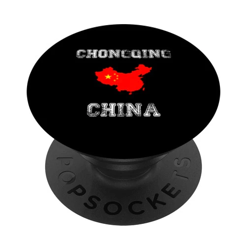 Vintage Chongqing China Map With Flag Souvenirs Retro Chongqing China Distressed China Flag PopSockets Standard PopGrip