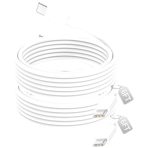 CHLANT USB C to USB C Cable 6.6FT 2Pack, USB c Charger Cable Fast Charge USBC to USBC Cable Charging Cable Type C Wire USB c Lead for iPhone 17 Air 16E 17 16 15 Pro Max Plus,iPad Pro/Mini/Air,Samsung,Pixel