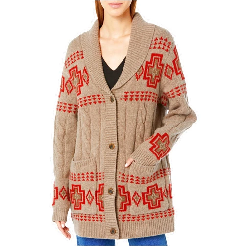 Pendleton Womens Lambswool Cable Cardigan