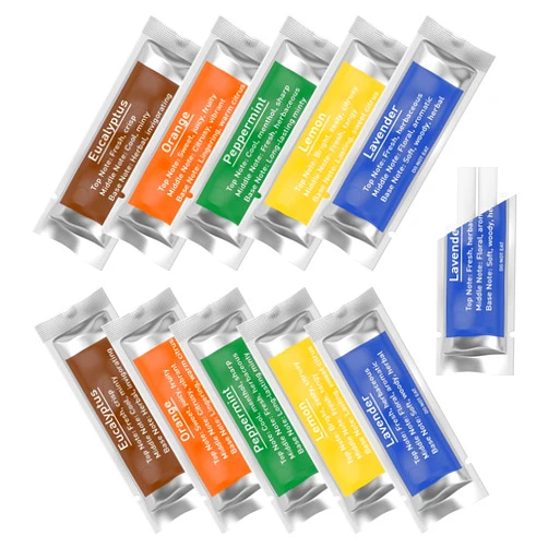 RoyAroma 10 Bags Fragranced Car Diffuser Refills for RoyAroma Car Diffuser Vent Clips, Refillable Car Air Fresheners Scents Diffuser Perfume Essential Oil sticks- Lavender,Lemon,Peppermint,Orange,Eucalyptus