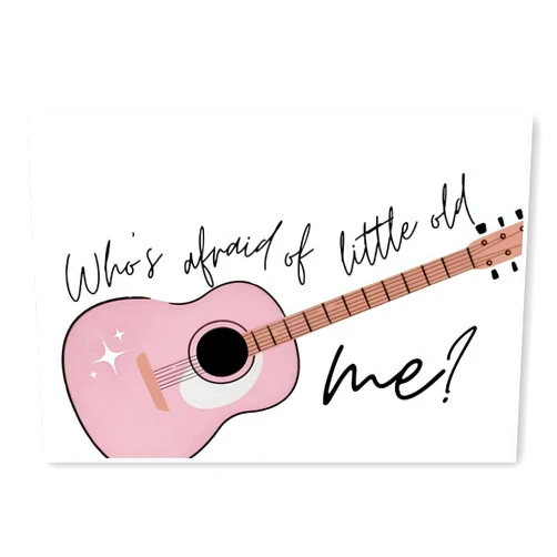 Generic Vintage room aesthetic poster suitable for room decoration college style pink guitar poster canvas wall art print, girls bedroom dormitory wall sticker（16x12inch Unframed）