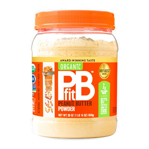 PBfit All-Natural Organic Peanut Butter Powder, Powdered Peanut Spread from Real Roasted Pressed Peanuts, 7g of Protein 7% DV, 30 Ounce (Pack of 1)