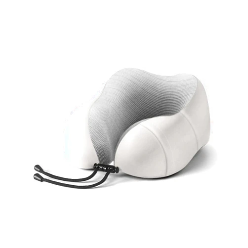 LITTLE SLOW DUCK Neck Pillow for Traveling,Premium Memory Foam Travel Neck Pillow for Airplane,Soft Smooth & Breathable Cover,Adjustable Headrest Sleep Flight Pillow for Plane,Car,Office and Home,Light Grey