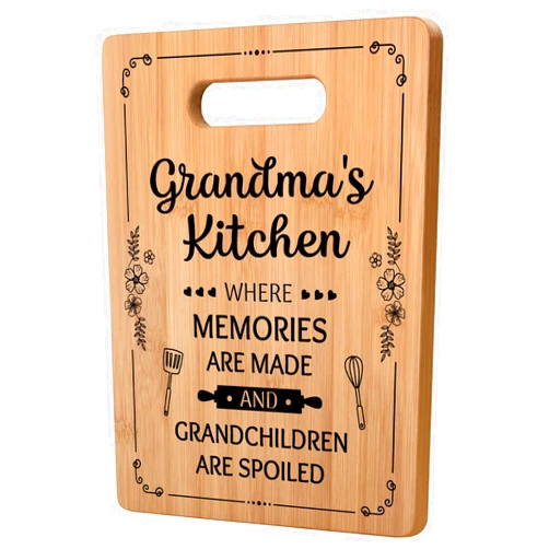 Milcier Grandma Gifts, Grandma Birthday Gifts - Unique Cutting Board - Best Gifts for Grandma from Grandchildren - Thoughtful Mothers Day Christmas Gifts for Grandma Grandmother Gift Ideas