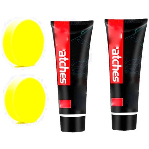 Brilliaire Scratch Free Stove Top Scratch Remover,100ml Cooktop Cleaner Kit,Glass Ceramic Stove Top Cleaner,Car Paint Scratch Repair,Multipurpose Cooktop Cleaner with Sponge (2 Pcs)