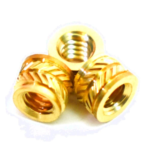 J&J Products, Inc [ J&J Products, Inc] 8-32 Brass Insert 50pcs, 0.251 in OD, 0.185 in Length, Female 8-32 Thread, Press Fitting or Injection Molding Type, 50 pcs