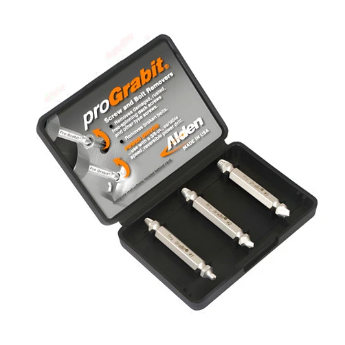 Alden 8430P Pro Grabit Broken Bolt and Damaged Screw Extractor 3 Piece Kit
