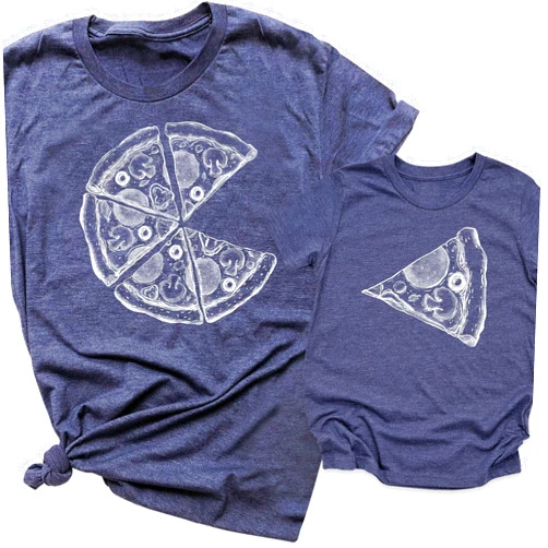 Handmade Father And Son Matching Pizza Slice Set Shirts, Pizza Pie & Slice Dad Mom Baby Son Daughter Outfit, Fathers Day T-Shirt, Family Pizza Lover Tees, Pizza and Pizza Slice Family Christmas Birthday Party Gift