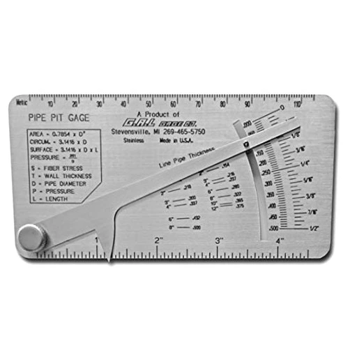 G.A.L. Gage Co. Pipe Pit Gage GAL-17