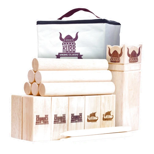 GoSports Kubb Viking Clash Toss Game Set for Kids & Adults
