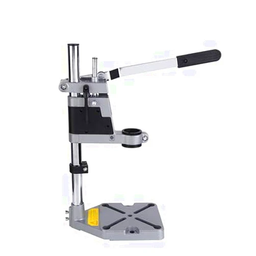 ARDKOP Drill Stand for Hand Drill,Universal Bench Clamp Desktop Drill Holder Workbench Repair Tool with Single Hole Aluminum Heavy-Duty Base