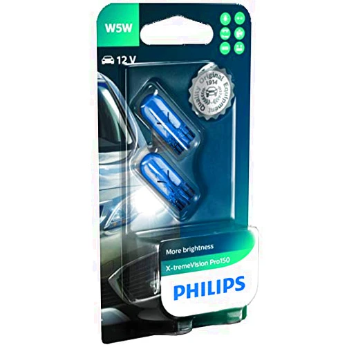 Philips automotive lighting Philips X-tremeVision Pro150 Xtreme Vision Pro 150 Car Headlight Bulbs W5W (Twin)