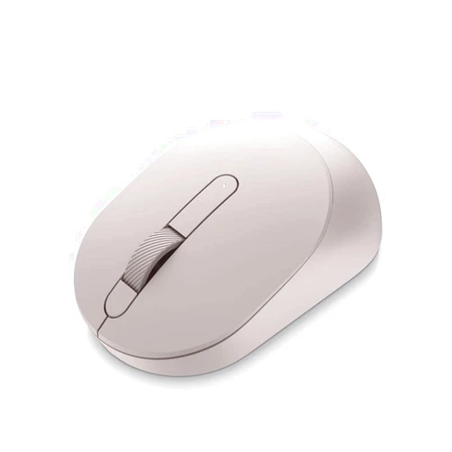Dell Mobile Wireless Mouse - MS3320W, Wireless - 2.4 GHz, Bluetooth 5.0, Optical LED, Mechanical Scroll, 1600 DPI, 3-Buttons - Ash Pink