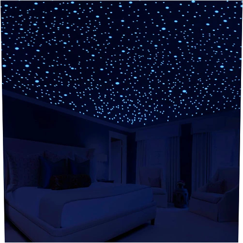 Neasyth 808 PCS Glow in The Dark Stars for Ceiling, Glowing Wall Decals Decor Stickers,(404 Pcs Green and 404 Sky Blue) 3D Adhesive Dots Decor Starry Sky Decor for Kids Bedroom or Birthday Gift