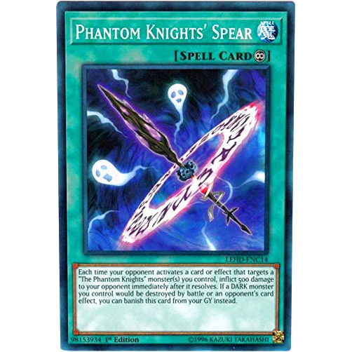 Yu-Gi-Oh! - Phantom Knights' Spear - LEHD-ENC14 - Common - 1st Edition - Legendary Hero Decks - Phantom Knights Deck