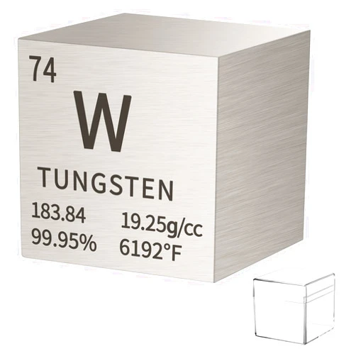 BFLCTGCF Tungsten Cube Metal Density Cubes Pure Metal High Density Element Cube for Element Collections Lab Experiment Material Hobbies DIY Teacher Science Creative Gift (W 1inch)